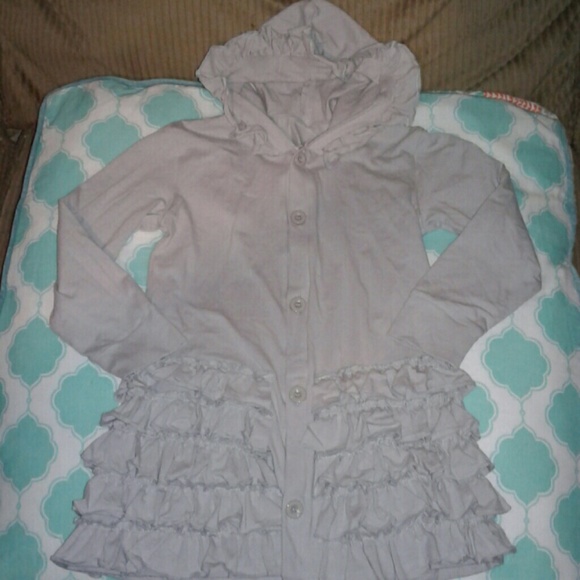 *SOLD* Ruffle Hooded Jacket - Picture 1 of 6